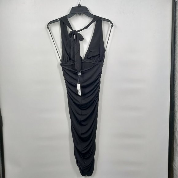 Forever 21 Bodycon Halter Mini Knit Dress, Black, Medium - Picture 6 of 11